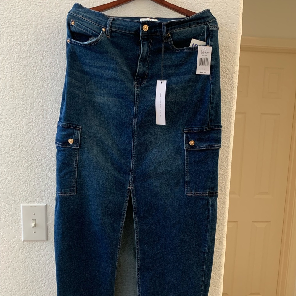Nicole Miller New York women jean skirt